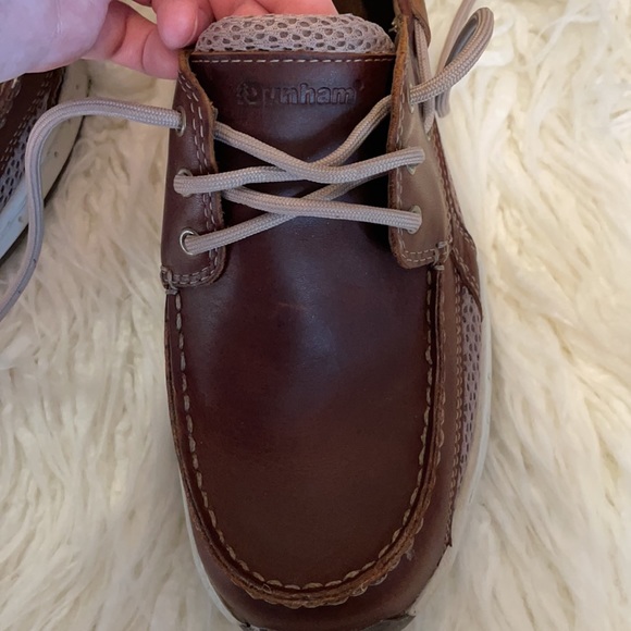Dunham men’s brown shoes sz 8.5  genuine leather FALL vacation boat shoes - Picture 6 of 17